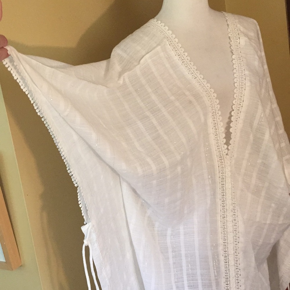 Anthropologie MUCHE MUCHETTE Embroidered Swim Coverup Ethereal Fringe $179 NEW - Picture 5 of 8